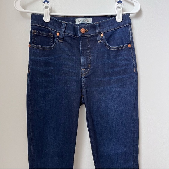 Madewell 9” Mid-Rise Skinny Jeans Women's Size 26 Dark Wash - Picture 8 of 15